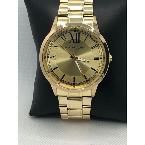 Anthony Jacobs Unisex Rose Gold Stainless Steel Analog Dial Quartz Watch OL128 - Picture 1 of 9